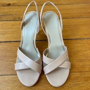 Kenneth Cole Nude Slingback Heeled Sandals